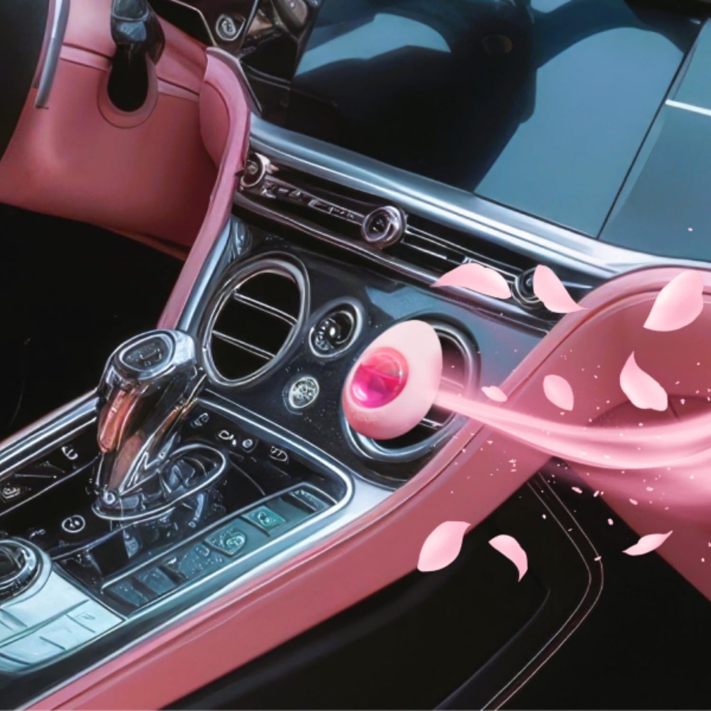 Air Jungles Car Air Freshener Vent Clip Honey Peach Scent, Pink Edition, 6 Pack (4ml Each), Long-Lasting Sweet Fruit Fragrance & Odor Eliminator, Up to 180 Days
