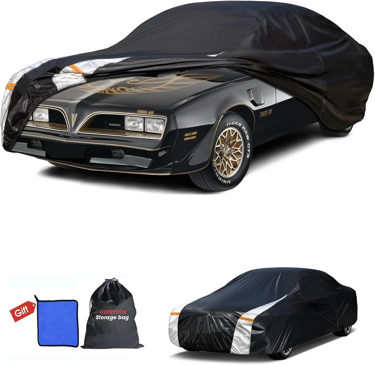 Large SUV Car Cover for Chevy Suburban 100% Waterproof All Weather, Heavy Duty Outdoor Full Exterior Covers Rain Sun Wind UV Protection. - Colors C