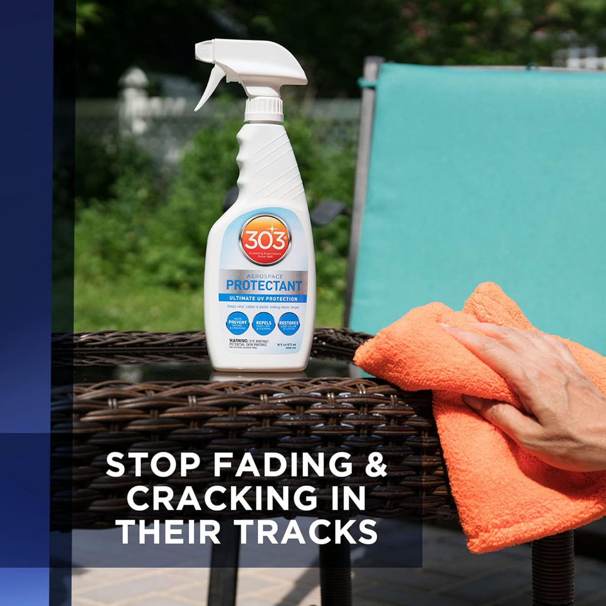 303 Products Aerospace Protectant Spray, UV Protection for Outdoor Surfaces – Protects Vinyl, Plastic & Rubber, Repels Dust & Dirt, Matte Finish, 10 oz