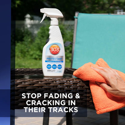 303 Products Aerospace Protectant Spray, UV Protection for Outdoor Surfaces – Protects Vinyl, Plastic & Rubber, Repels Dust & Dirt, Matte Finish, 10 oz