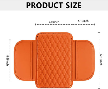 Stacool Upgraded Car Center Console Cover,Microfiber Leather Car Armrest Cover Cushion with 2 Storage Bags,Universal Car Armrest Storage Box (Black)