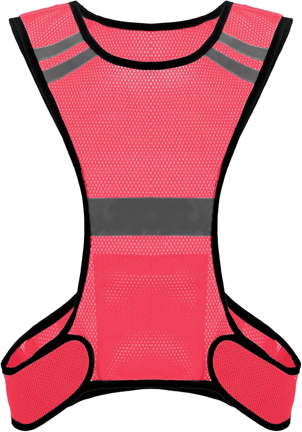 Ptwola Reflective Running Vest High Visibility Running Gear with Large Pocket Night Lightweight Reflective Safety Vest