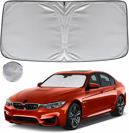 KAYZT Windshield Sun Shade for 2019-2025 2026 Chevy Silverado 1500 /GMC Sierra 1500 2500HD 3500HD Foldable Sunshade Front Window Custom Fit Car Accessories - Colors A
