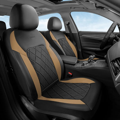 Coverado Car Seat Covers, Seat Covers Full Set, 5 Seats Automotive Seat Cover, Mesh Breathable Seat Protectors, Universal Fit for Most Cars