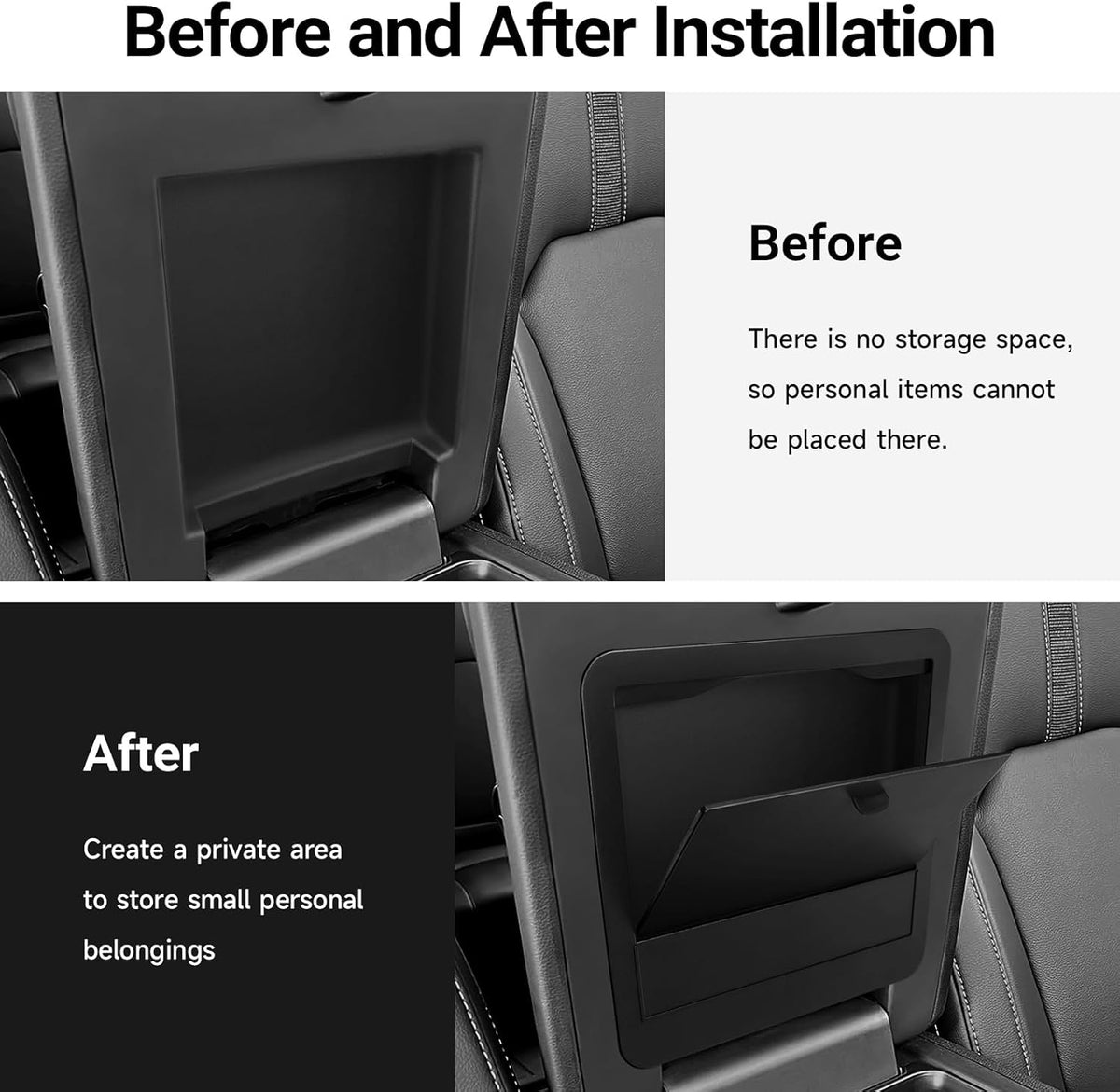 Glove Box Dividers Organizer Compatible with Toyota 2016-2020 2021 2022 2023 Tacoma Accessories Black ABS Material Center Console Organizer
