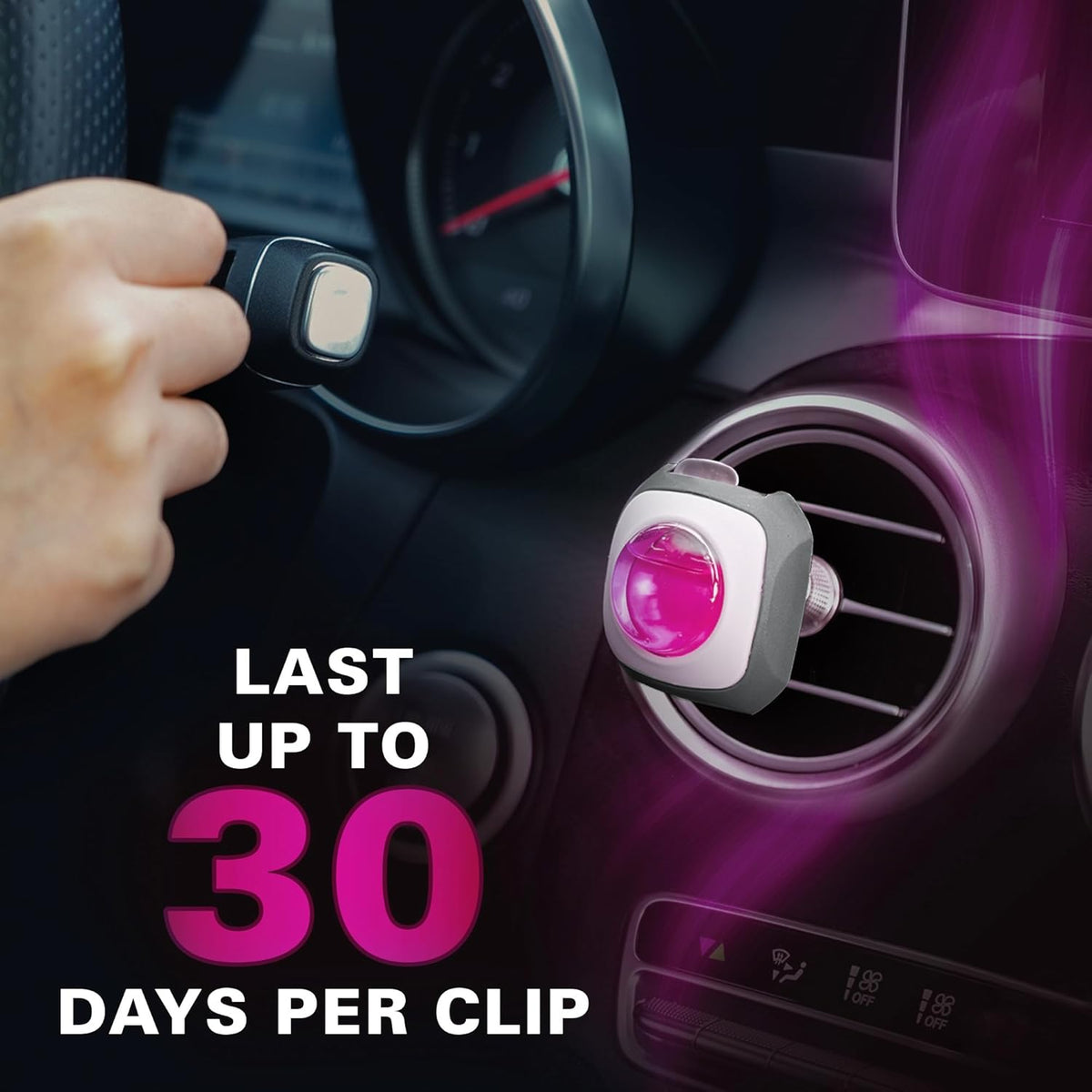 Air Jungles New Car Scent Car Air Freshener Vent Clip, 6 Count Long Lasting Up to 180 days, Natural Essential Oil Car Fragrance Accessories for Women and Men, Odor Eliminator - 4ml Each
