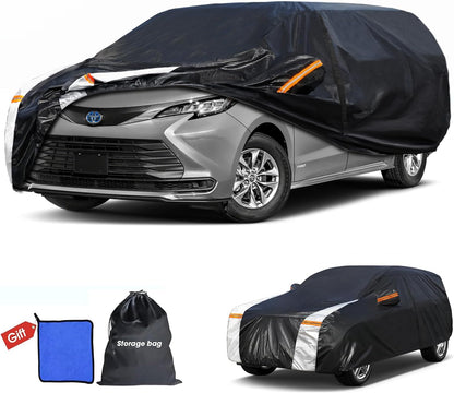 Large SUV Car Cover for Chevy Suburban 100% Waterproof All Weather, Heavy Duty Outdoor Full Exterior Covers Rain Sun Wind UV Protection. - Colors C