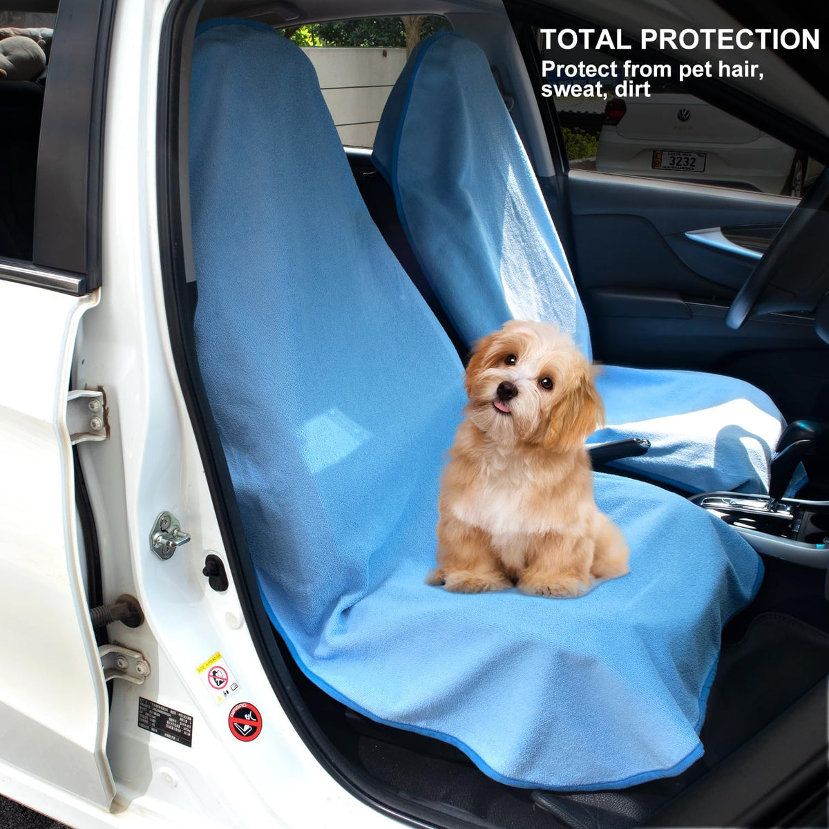 Waterproof Sweating Car Seat Cover for Post Gym Workout, Running, Swimming, Beach and Hiking, Universal Fit Non-Slip Towel Bucket Seat Protector for Cars SUV Trucks, Machine Washable (Grey)