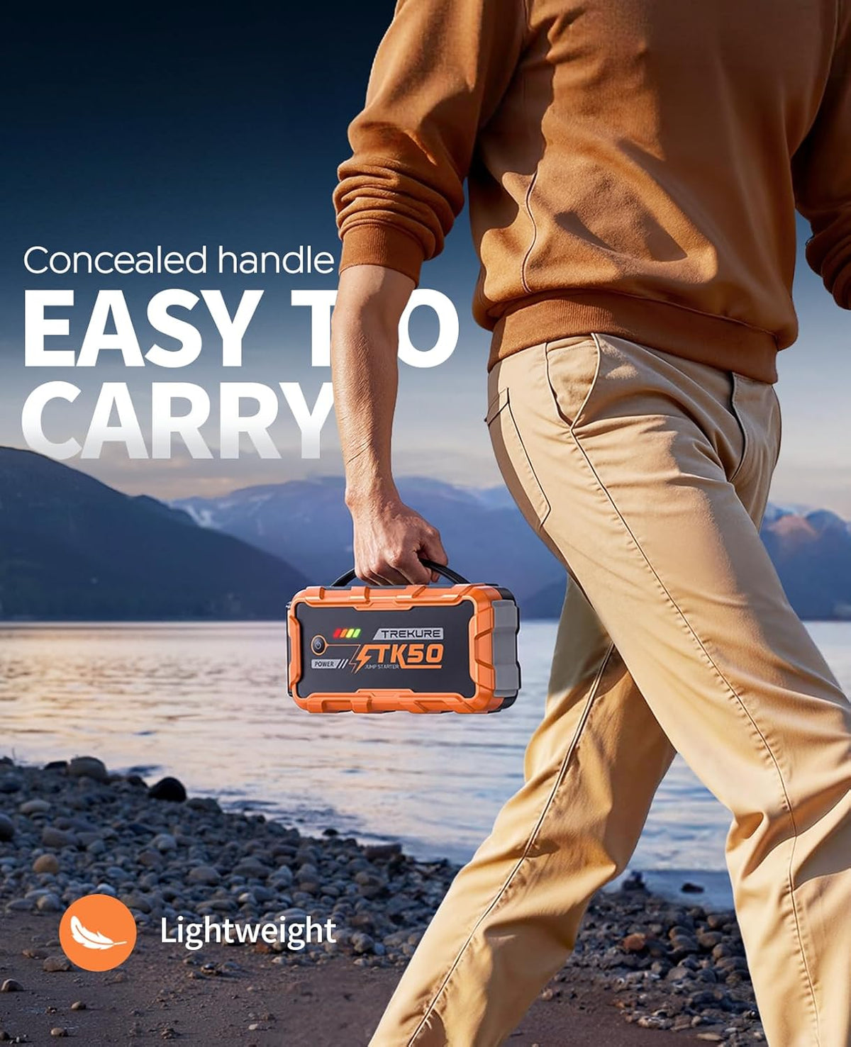TREKURE Car Battery Jump Starter 8000A 26800mAh, Portable Car Jump Starter for All Gas and 12L Diesel Engines, Power Bank & Battery Jumper, Portable Jump Box Car Battery with Fast Charge, LED Light