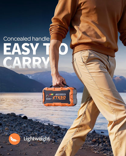TREKURE Car Battery Jump Starter 8000A 26800mAh, Portable Car Jump Starter for All Gas and 12L Diesel Engines, Power Bank & Battery Jumper, Portable Jump Box Car Battery with Fast Charge, LED Light