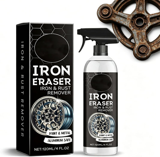 Iron Eraser Rust Remover Spray – Fast Acting Rust & Brake Dust Remover for Car Wheels & Paint. Professional Automotive Surface Cleaning