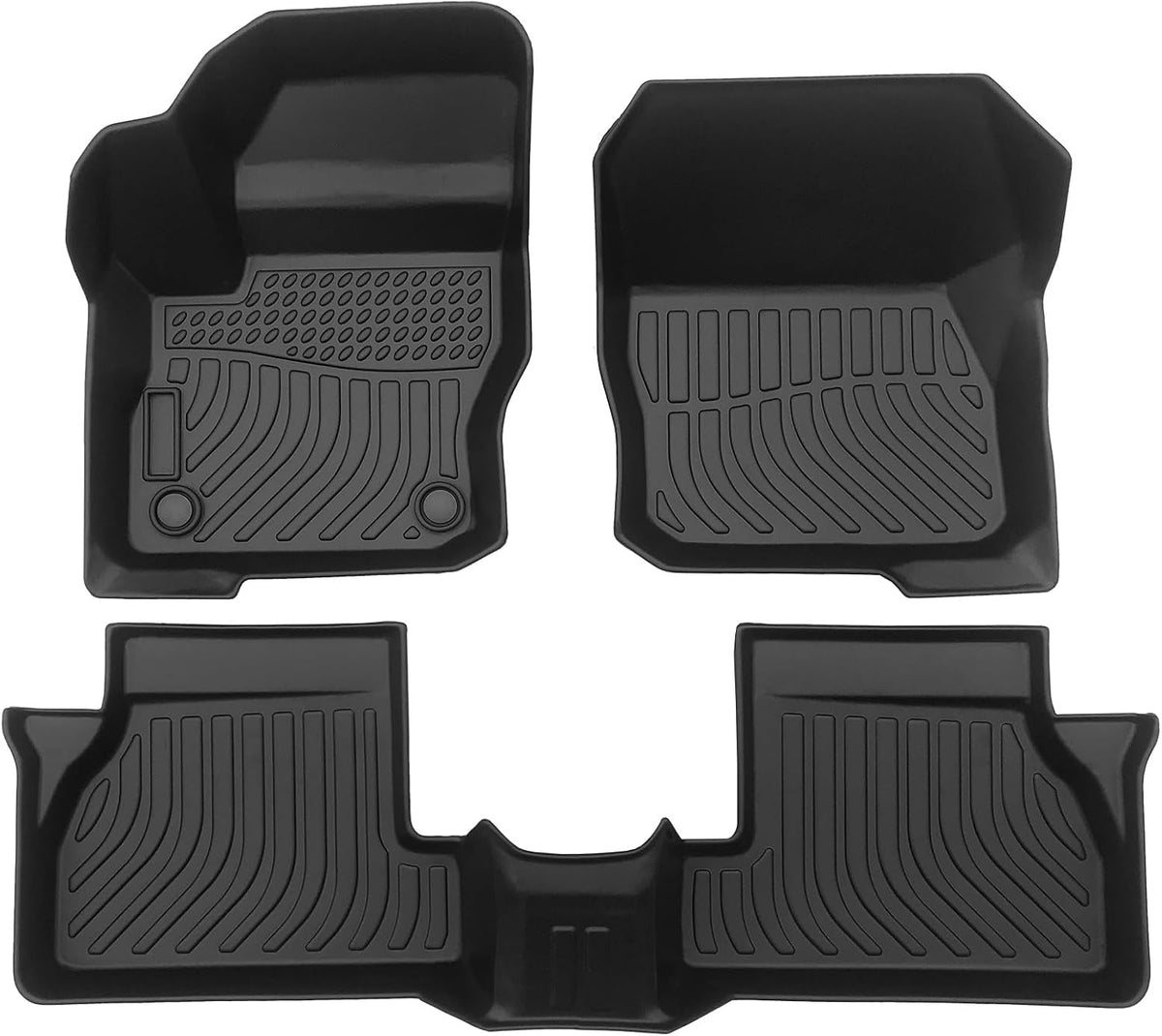 All Weather Floor Mats for 2016-2019 Chevy Cruze (No Fit 2016 Cruze Limited), Chevy Cruze Floor Mats, 1st and 2nd Maximum Coverage, 3D Waterproof TPE Rubber Protector Car Mats Full Set Liners