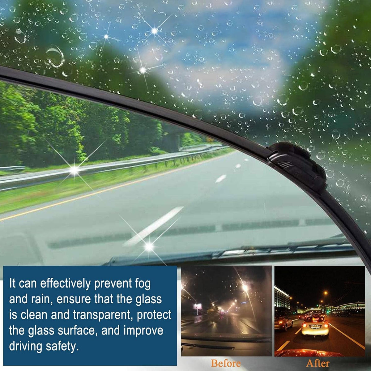 60ml Anti Fog Spray for Windshield, 1/2/3/5 Car Glass Waterproof Coating Agent, Auto Rain Agent Spray, Anti Fog Rain Prevention Spray for Car Interior Windscreen Mirrors Swimming Goggles