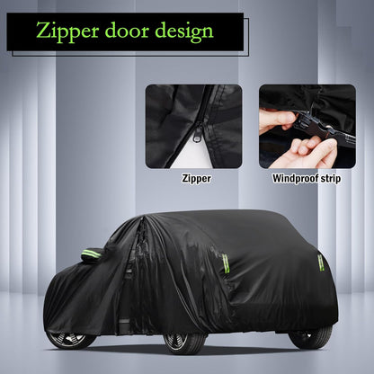 Car Cover Custom Fit for Toyota Corolla 2000-2025, Honda Civic 1991-2025, Waterproof All Weather Full Exterior Cover Rain Sun Protector Car Cover with Door Zipper