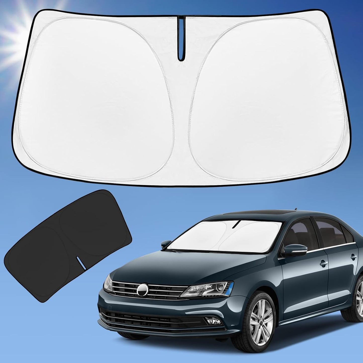 for Toyota Tacoma 2016-2023 2024 2025 2026 Sun Shade Sunshade Windshield Cover - 4 Layers Front Window Shade Custom Fit Tacoma 2Dr 4Dr Pickup Sun Visor 240T Shade Blocks UV Rays Car Accessories - Colors F