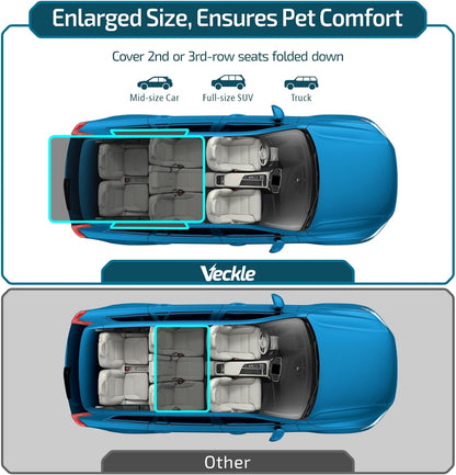 Veckle SUV Cargo Liner for Dogs with Side Flaps, Large (54" x 93") Water Resistant Trunk Cover, Non-Slip Pet Area Protector with Bumper Flap, Universal Fit for SUVs Sedans Vans, Khaki