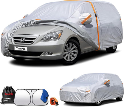 Car Cover Waterproof All-Weather,Heavy-Duty Outdoor Full Exterior Automobiles Sedan/Coupe (Length 186-193 inch) with Windshield Sun Shade Universal Fit Toyota Camry, Tesla Model 3, Accord etc