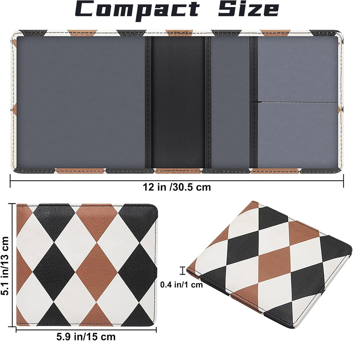 Car Registration and Insurance Holder, Premium Pu Leather Vehicle Glove Box Organizer - for Driver License, Cards & Essential Documents (L-Orange)