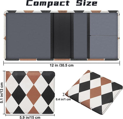 Car Registration and Insurance Holder, Premium Pu Leather Vehicle Glove Box Organizer - for Driver License, Cards & Essential Documents (L-Orange)
