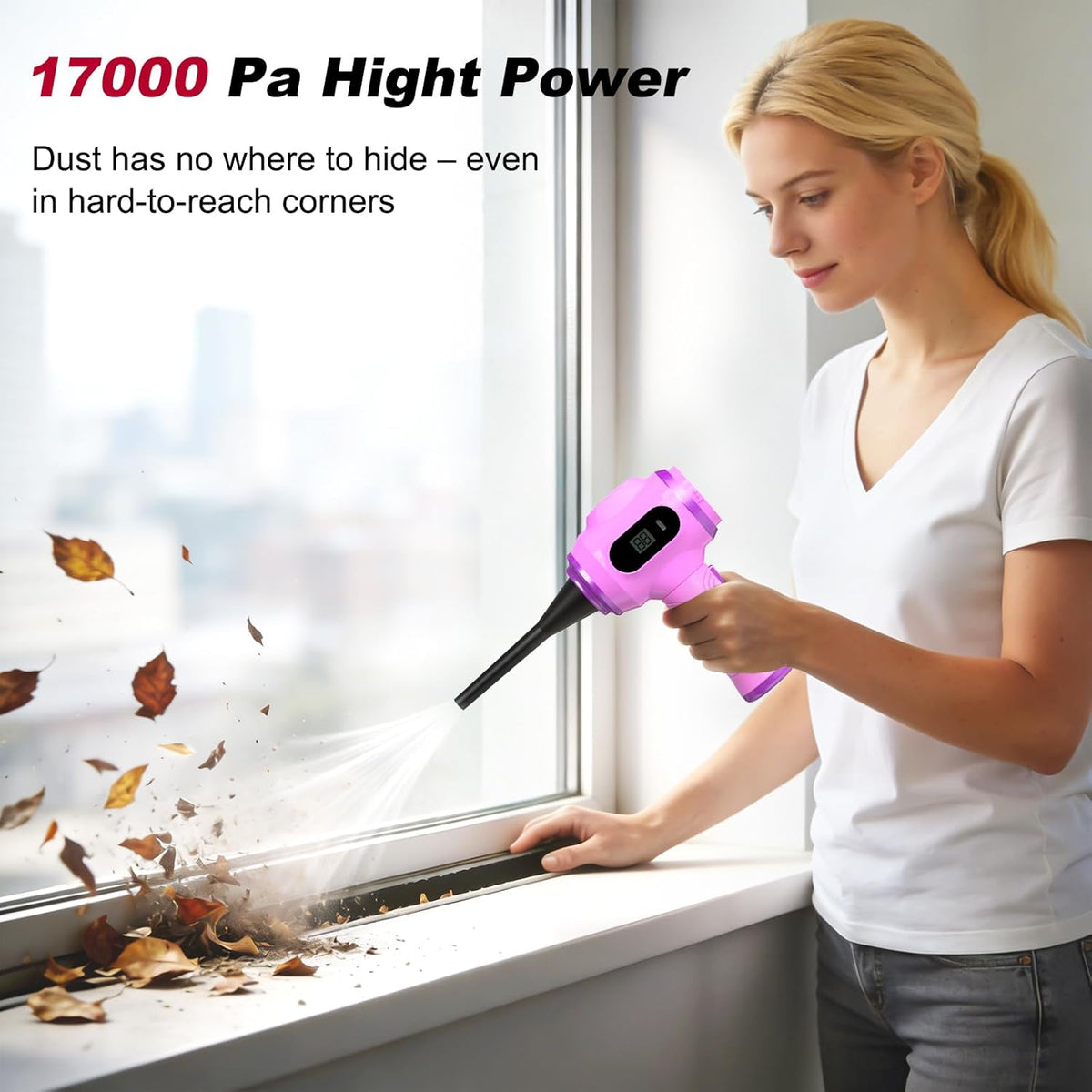 Portable Car Vacuum Cordless Mini Handheld Vacuums Cleaner Rechargeable with LCD Display and Multi-Nozzles, High Power Hand held Cleaners for Car, Home, Office, Sofa, Pet Hair,Keyboard