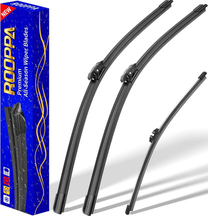 3 wipers Replacement for 2017-2021 2022 Honda CRV CR-V, Windshield Wiper Blades Original Equipment Replacement - 26"/17"/12" (Set of 3) U/J HOOK - Colors B