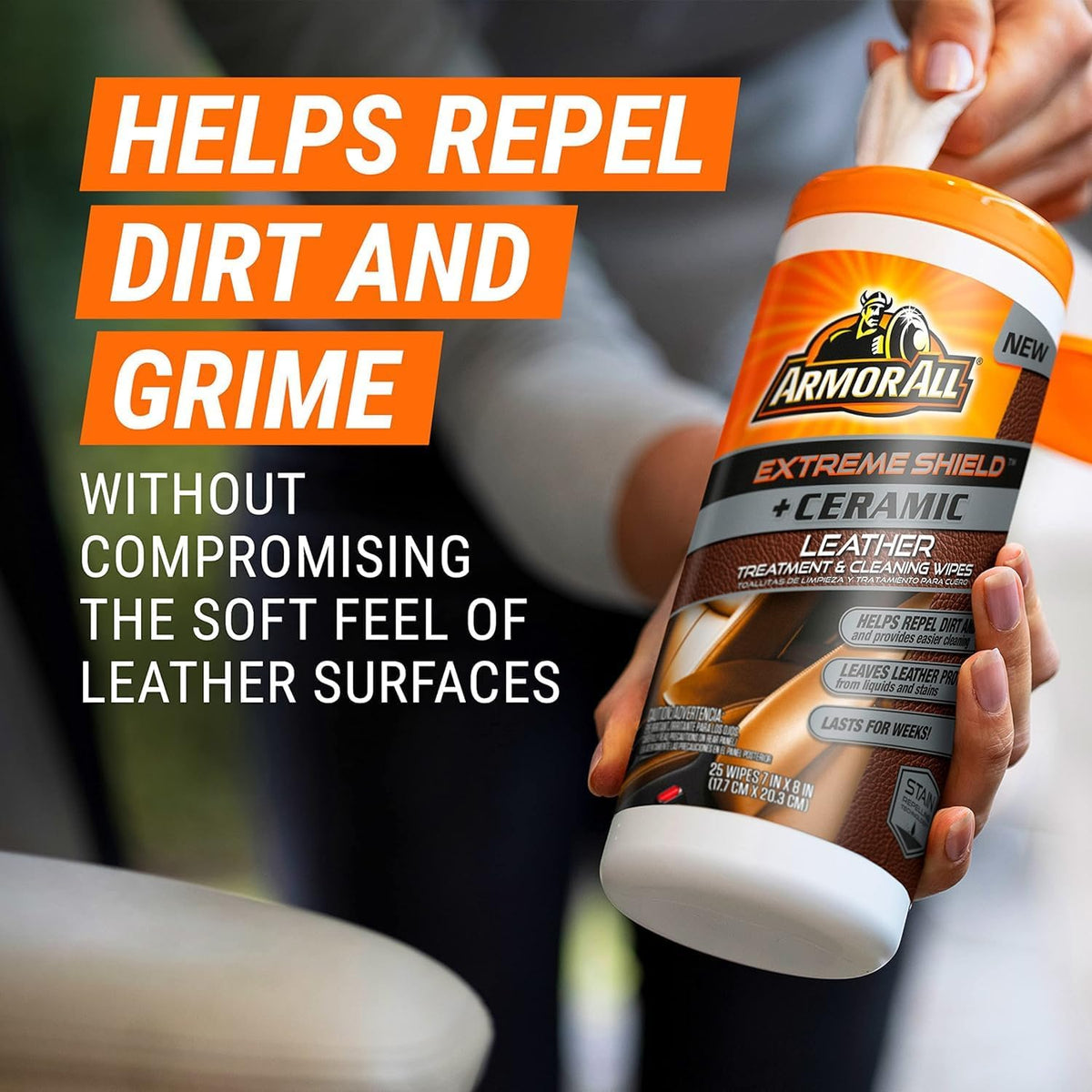 Armor All Interior Car Cleaning Wipes Kit, Disinfects, Protects, and Cleans Car Interiors, Includes Leather Care Wipes, Glass Wipes, Disinfectant Wipes, and Protectant Wipes, 4 Count
