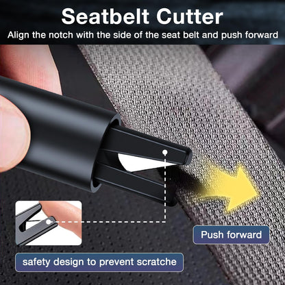 MOTORBUDDY 4-Pack Emergency Escape Hammer Seat Belt Cutter,Auto Car Safety Hammer with Window Glass Breaker，Escape Tool for Car Accidents