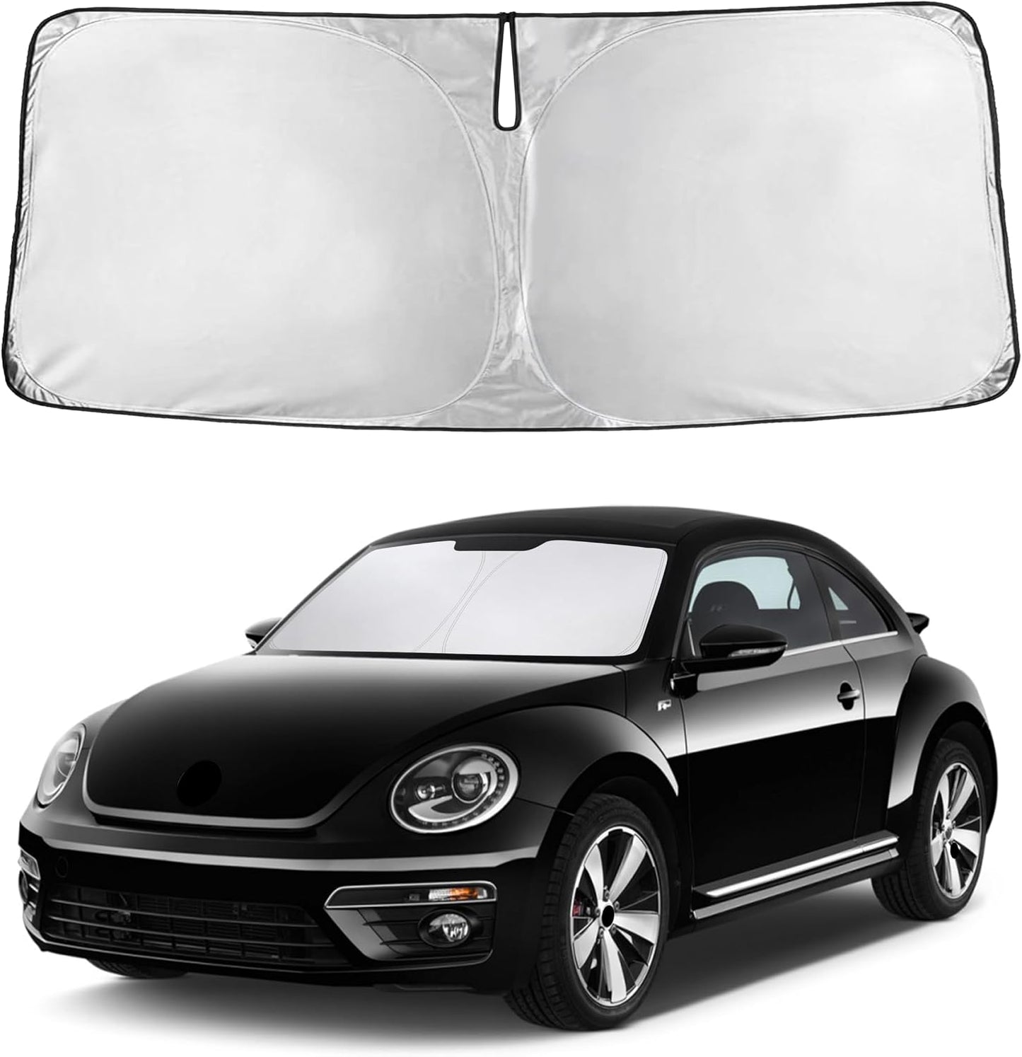 EcoNour Car Windshield Sun Shade | 2025 Upgraded Innovative No-Light-Pass Technology for Maximum Coverage | Foldable Sun Shade Keeps Your Vehicle Cool | Must-Have Car Accessories | Small (59" x 29") - Colors N