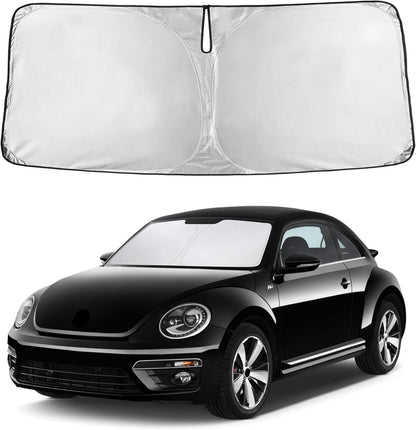 EcoNour Car Windshield Sun Shade | 2025 Upgraded Innovative No-Light-Pass Technology for Maximum Coverage | Foldable Sun Shade Keeps Your Vehicle Cool | Must-Have Car Accessories | Small (59" x 29") - Colors N