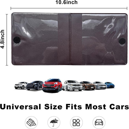Yourkar 4PCS Car Registration Insurance Holder, Vehicle Glove Box Car Organizer with Magic Tape Closure, Driver License Keeper for Cars, Car Accessories (Big Car, Blue