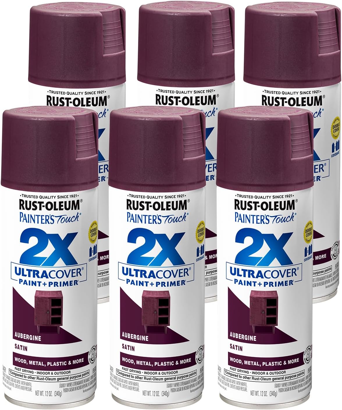 Rust-Oleum 334029 Painter's Touch 2X Ultra Cover Spray Paint, 12 oz, Gloss Clear - Colors E