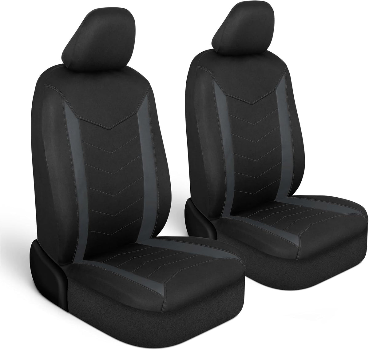 Motor Trend AquaShield Waterproof Front Seat Covers, Black Seat Covers for Cars – Neoprene Front Car Seats Cover, SUV Seat Covers Protector - Car Interior Cover for Auto, Trucks, & Dog Owners