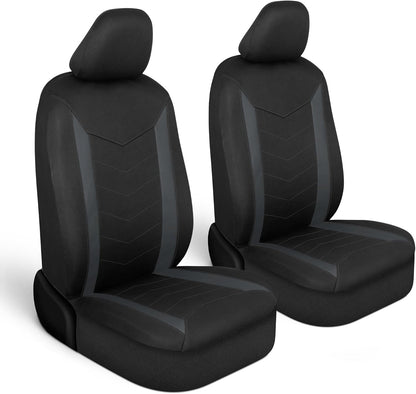 Motor Trend AquaShield Waterproof Front Seat Covers, Black Seat Covers for Cars – Neoprene Front Car Seats Cover, SUV Seat Covers Protector - Car Interior Cover for Auto, Trucks, & Dog Owners