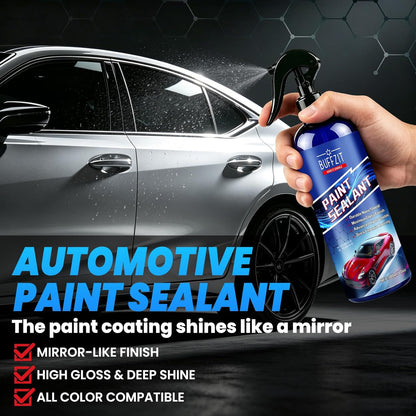 Paint Sealant Spray Quick Effect Coating Agent for High Gloss Shine & Protection All-in-One Waterless Wash Wax Hydrophobic Polish for Cars Motorcycle Trucks & RVs with Microfiber Towel 10oz/300ml
