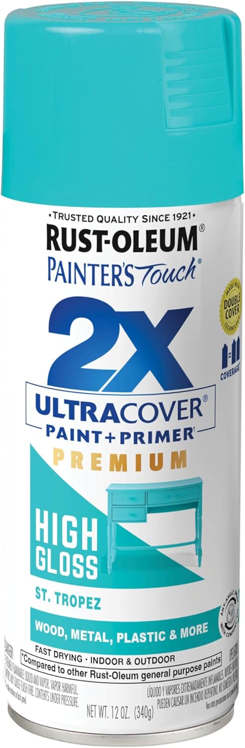 Rust-Oleum 334029 Painter's Touch 2X Ultra Cover Spray Paint, 12 oz, Gloss Clear - Colors C