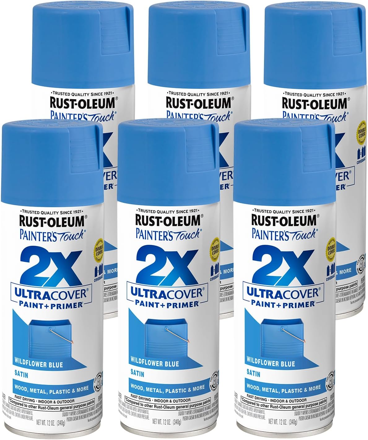 Rust-Oleum 334029 Painter's Touch 2X Ultra Cover Spray Paint, 12 oz, Gloss Clear - Colors F