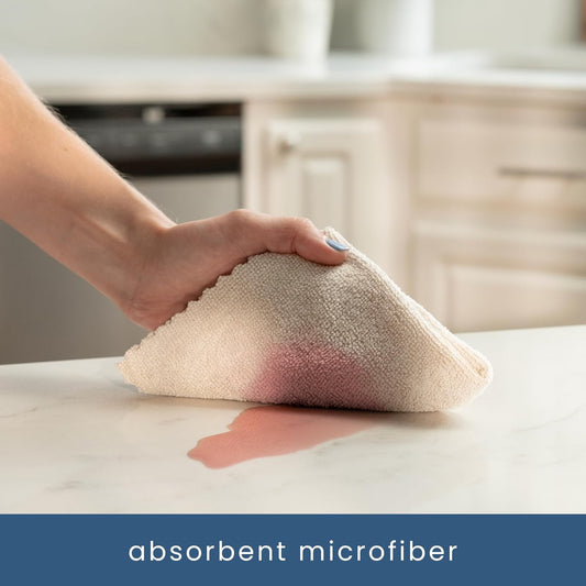 S&T INC. 50 Pack Microfiber Cleaning Cloth with Box, Bulk Towels for Home, Reusable Microfiber Towels for Cars, Cleaning Rags, White, 190gsm, 11.8 Inches x 11.8 Inches, 50 Count