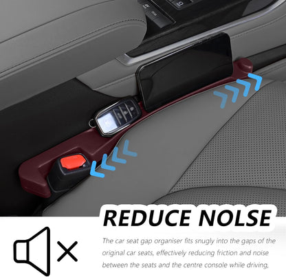 3 in 1 Car Seat Gap Filler Organizer,2PCS Multifunctional Car Seat Gap Plug with Storage Slot & Hook Function,Anti-Drop Cars Gaps Seats Filler Cars Clutter Catcher for SUVs Trucks (Black)