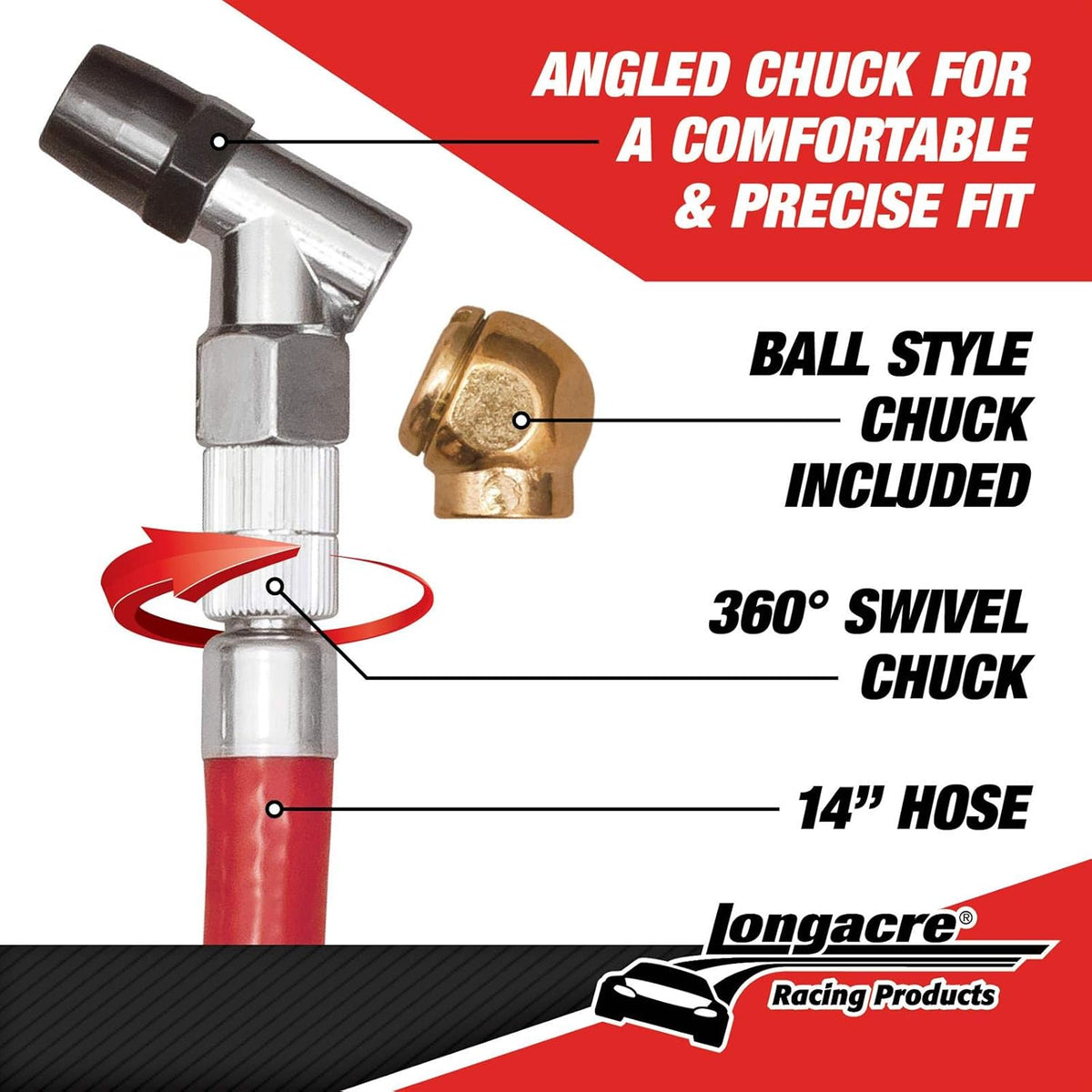 Longacre 50417 0-60 PSI Analog Tire Pressure Gauge, 2 Inch
