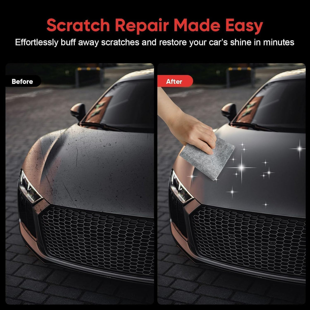 Car Scratch Remover - 2026 Upgrade Scratch Remover for Vehicles, Nano Polix Car Scratch Remover, Quick Fix Removal Paste for Deep Scratch Repair, All Paint Colors Polishing Kit