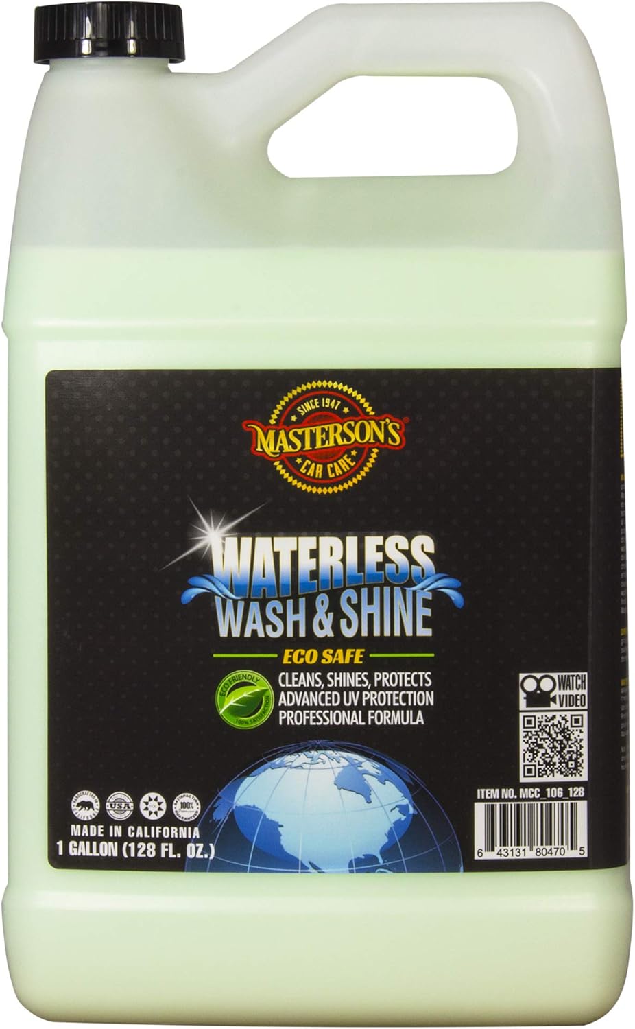 MASTERSON'S CAR CARE MCC_106_16 Waterless Wash & Shine - Waterless Car Wash and Wax - Instantly Cleans And Shines - Works On Cars, Trucks, RV, Motorcycles, Boats, Apartments (16 oz.)
