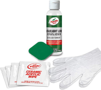 Turtle Wax Headlight Restoration Kit, Removes Oxidation and Yellowing, Restores to Like-New Condition, Increases Visibility and Brightness for Safer Driving, Easy Application