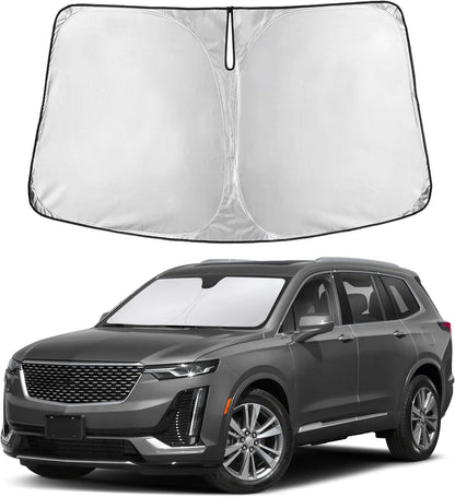 EcoNour Car Windshield Sun Shade | 2025 Upgraded Innovative No-Light-Pass Technology for Maximum Coverage | Foldable Sun Shade Keeps Your Vehicle Cool | Must-Have Car Accessories | Small (59" x 29") - Colors D