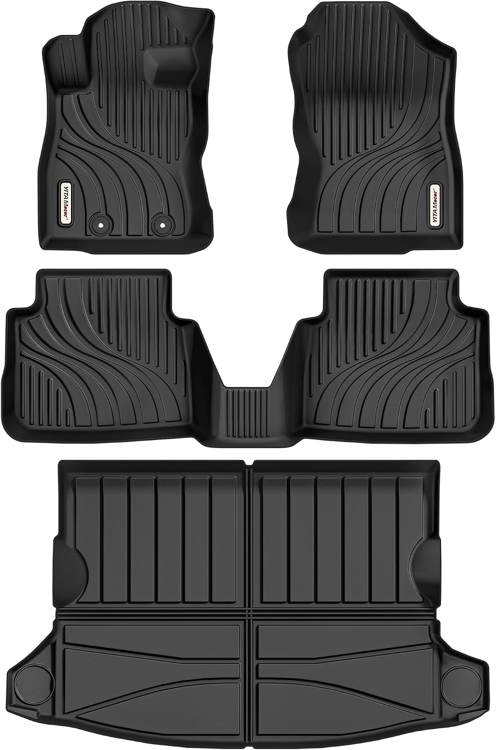 YITAMOTOR Floor Mats & Cargo Mat Fits for Subaru Crosstrek & Impreza 2026 2025 2024 (Non Crosstrek Hybrid), All Weather Protection TPE Waterproof Non-Slip Floor Liners 1st & 2nd Row Set Accessories