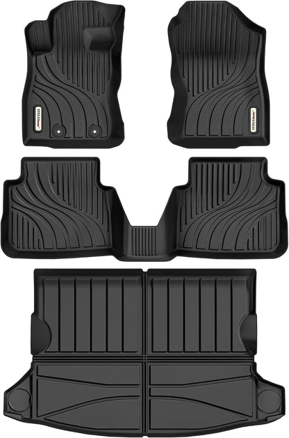 YITAMOTOR Floor Mats & Cargo Mat Fits for Subaru Crosstrek & Impreza 2026 2025 2024 (Non Crosstrek Hybrid), All Weather Protection TPE Waterproof Non-Slip Floor Liners 1st & 2nd Row Set Accessories