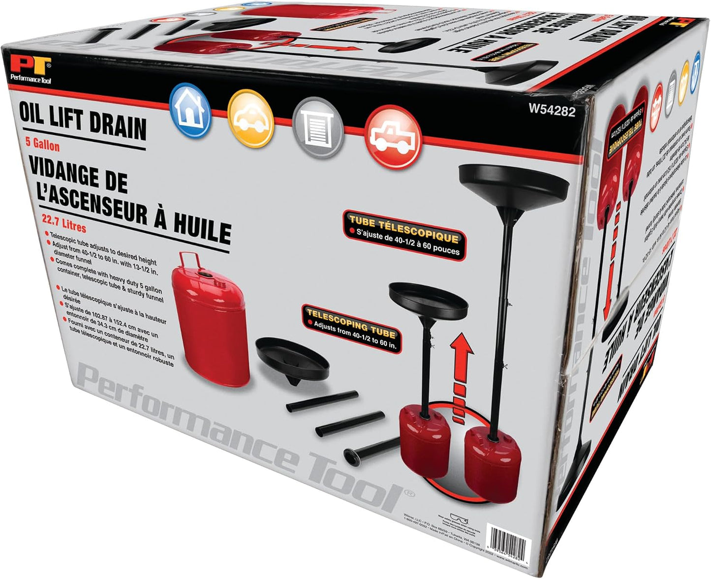 Performance Tool W4071 Black Oil Drain Pan (4.5 gallon)