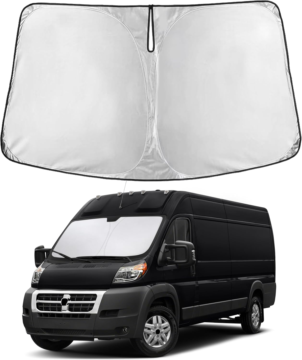 EcoNour Car Windshield Sun Shade | 2025 Upgraded Innovative No-Light-Pass Technology for Maximum Coverage | Foldable Sun Shade Keeps Your Vehicle Cool | Must-Have Car Accessories | Small (59" x 29") - Colors M