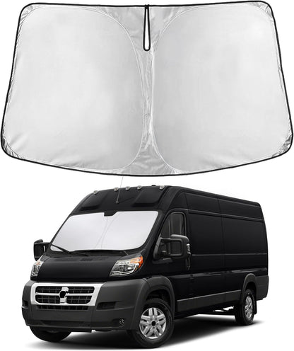 EcoNour Car Windshield Sun Shade | 2025 Upgraded Innovative No-Light-Pass Technology for Maximum Coverage | Foldable Sun Shade Keeps Your Vehicle Cool | Must-Have Car Accessories | Small (59" x 29") - Colors M