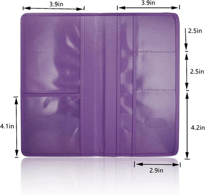 Car Registration and Insurance Card Holder - Leather Vehicle Glove Box Automobile Documents Paperwork Wallet Case Organizer for ID, Driver's License, Key, Cards - Car Accessories for Women&Men
