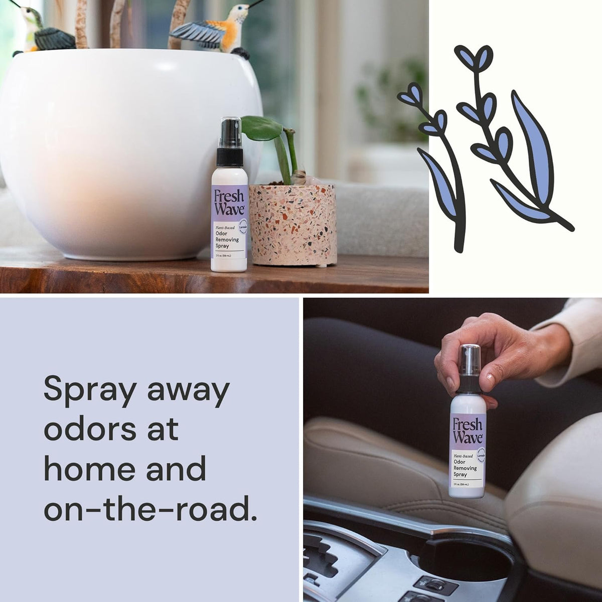 Fresh Wave Original Scent Odor Removing Spray, 8 fl. oz. | Pack of 2 | Odor Absorber for Home, Furniture, Fabrics & Trash | Safer Odor Relief